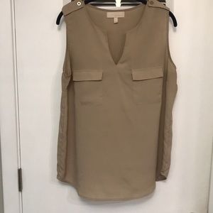 Tan Montean Sleeveless Blouse Size L